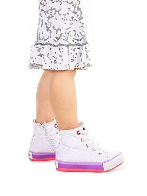 Kiko Kids Tinna Bağcıklı Kız Bebek Boğazlı Keten Spor Ayakkabı - S000234782-37241