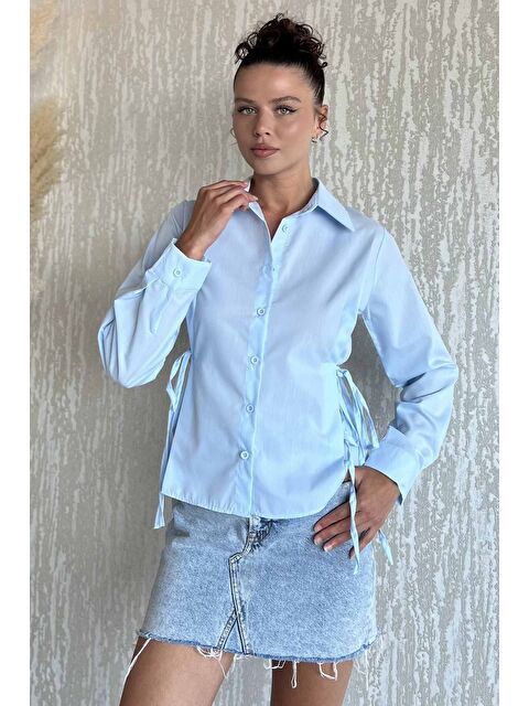 Gülseli Bel Bağcıklı Kadın Gömlek - S000412601-17234