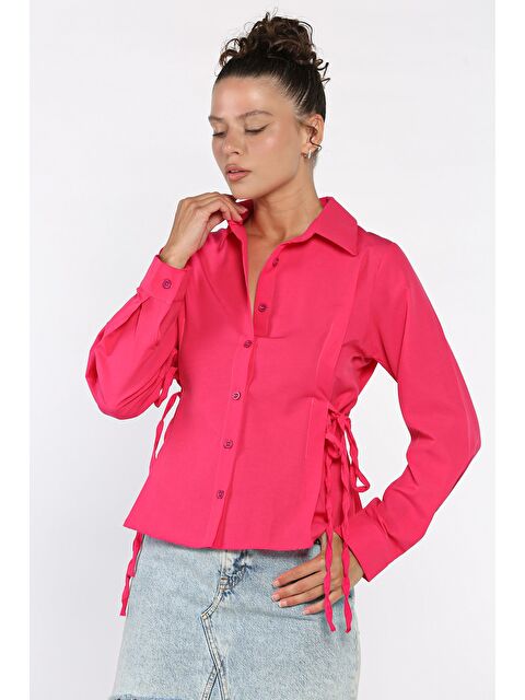 Gülseli Bel Bağcıklı Kadın Gömlek - S000412601-18686