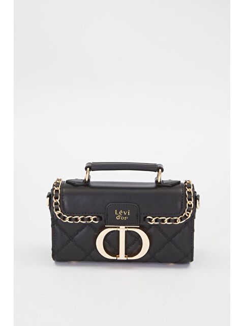 LEVİDOR Siyah Metal Halka Detay Omuz Çantası 930427