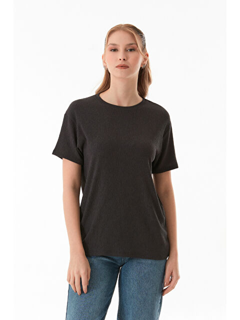 Fullamoda Basic Bürümcük Kumaş Tişört - S000380898-29666