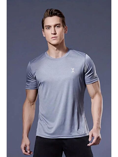 Oksit Xylon Mikro Polyester Nefes Alabilen Hafif Perform Antrenman Sporcu Erkek Tshirt - S000401718-20600