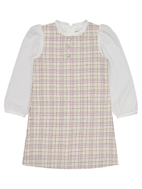 Civil Girls Düğmeli 6-9 Yaş Elbise - S000466538-17878