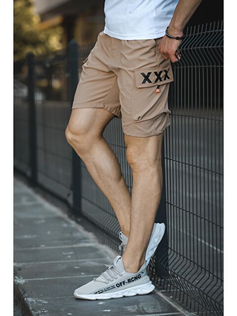 Oksit Baskılı Kort Paraşüt Kumaş Kargo Cep Erkek Şort - S000124722-4557