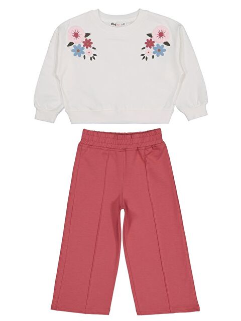 Civil Girls Çiçek Nakışlı 2-5 Yaş Eşofman Takımı - S000466543-19965