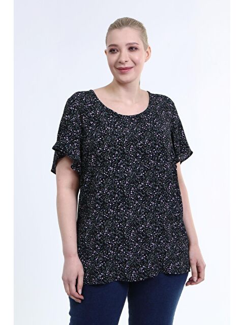 Mylinemoda Volanlı Kısa Kol Bluz - S000239607-19351