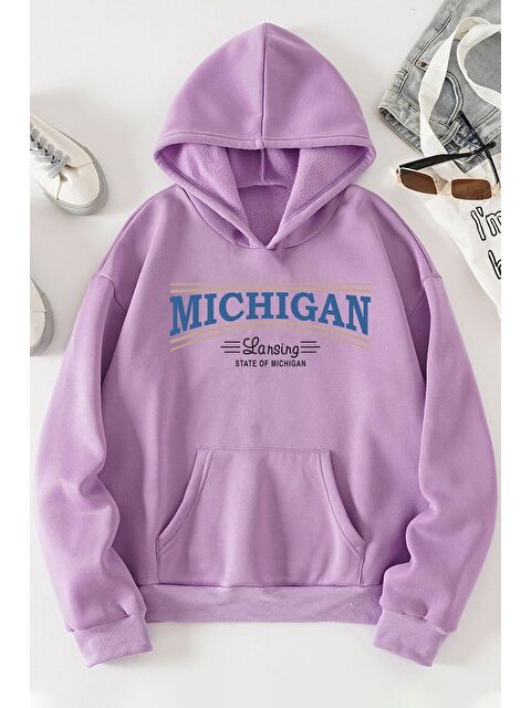uyguntarz Unisex Michigan Tasarım Sweatshirt - S000268854-17878