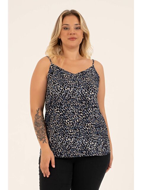 Mylinemoda İp Askılı Desenli Bluz - S000239611-17234