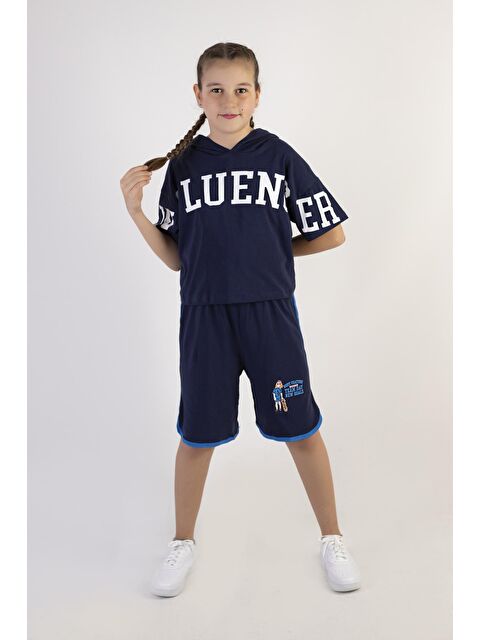 Harika Kids Kız Çocuk Kapüşonlu Şortlu Alt-Üst Takım-10-13 Yaş - S000176958-21164