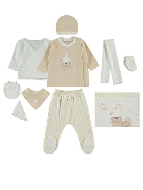 Civil Baby Papyonlu Ayıcık Nakışlı Zıbın Setleri