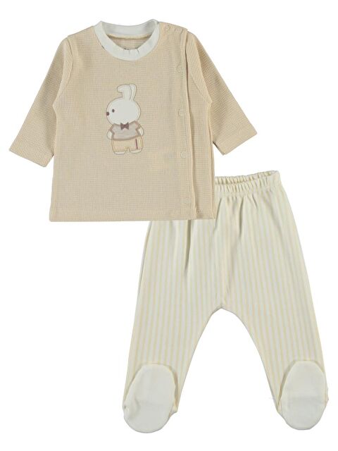 Civil Baby Papyonlu Ayıcık Nakışlı Zıbın Setleri - S000466468-19928