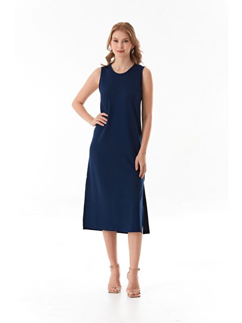 Fullamoda Basic Yırtmaçlı Modal Elbise - S000380905-21164