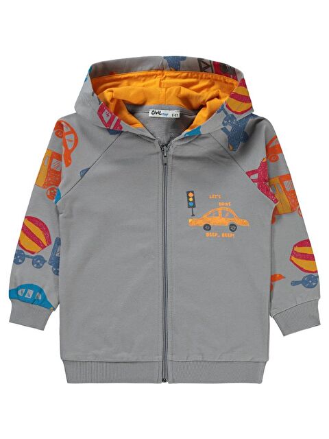 Civil Boys Lets Drive Baskılı Kol Empirmeli 2-5 Yaş Hırka - S000450063-20600