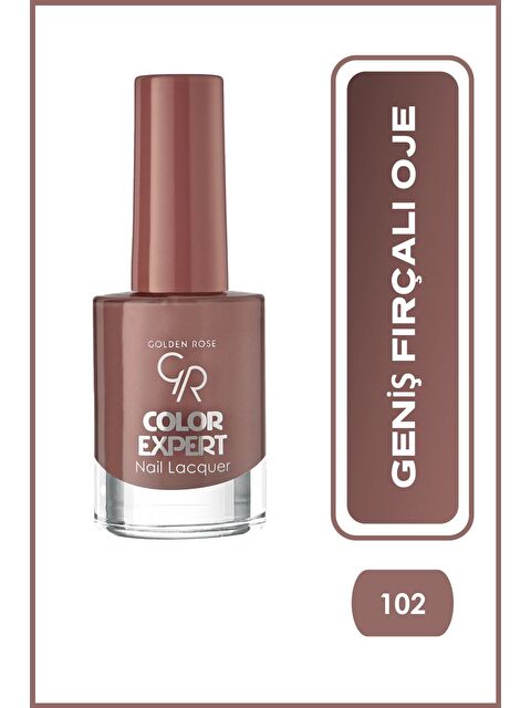 GOLDEN ROSE Color Expert Nail Lacquer No:102 Cinnamon Nude - Geniş Fırçalı Oje