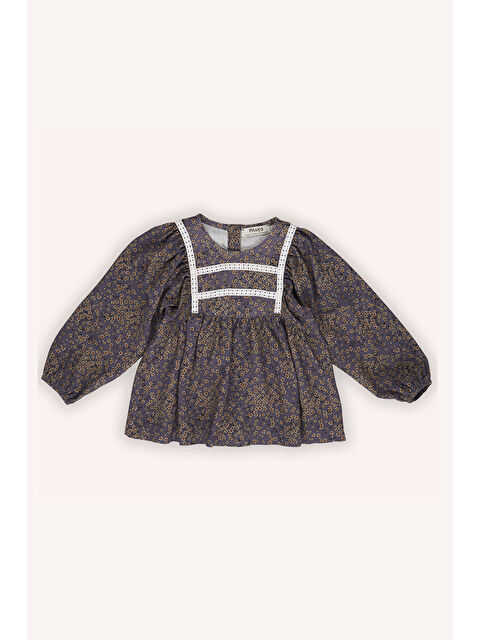 Panço Kız Bebek Desenli Mor Bluz - S000518411-20042