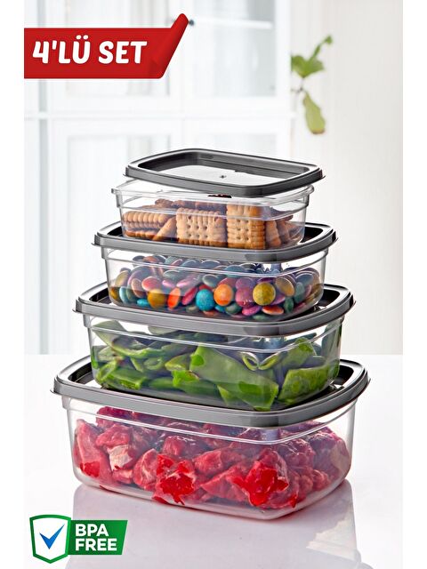 Nandy Home 4 lü Set Easybox Mikrodalga Ve Difrizde Kullanılabilen Çok Amaçlı Saklama Kabı Seti - S000321043-29666