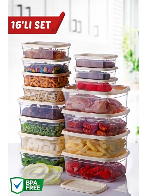 Nandy Home 16 Lı Set EasyBox Mikrodalga ve Difrizde Kullanılabilen Çok Amaçlı Saklama Kabı Seti - S000321048-19966