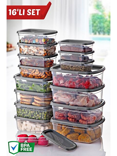 Nandy Home 16 Lı Set EasyBox Mikrodalga ve Difrizde Kullanılabilen Çok Amaçlı Saklama Kabı Seti - S000321047-29666