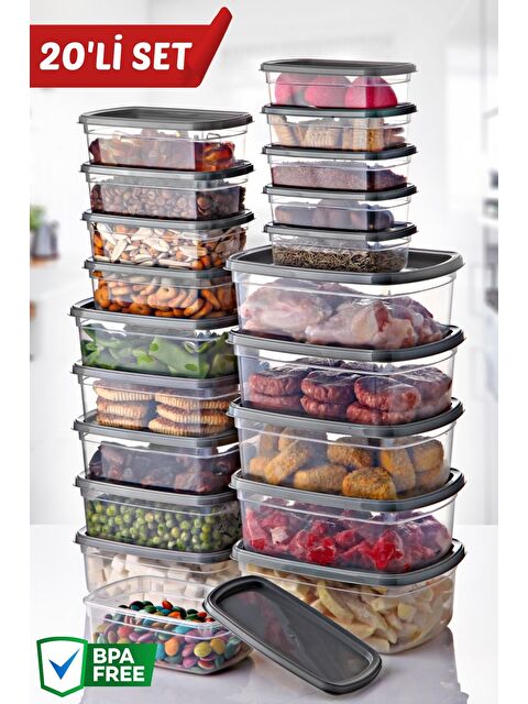 Nandy Home 20 Li Set EasyBox Mikrodalga ve Difrizde Kullanılabilen Çok Amaçlı Saklama Kabı Seti - S000321049-29666