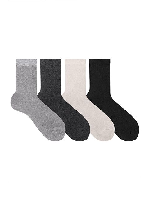 Ozzy Socks 4 Çift Kadın Havlu Soket Çorap Kışlık Dayanıklı Topuk Ve Burun Koy Renkler