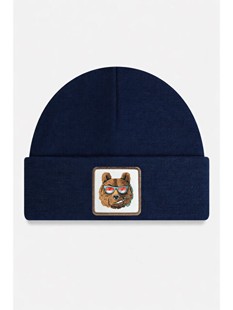 BlackBörk Ayı Logolu Lacivert Bere