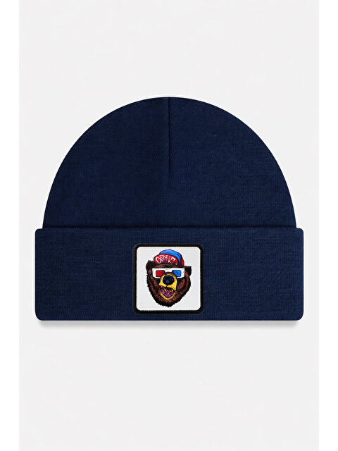 BlackBörk Ayı Logolu Lacivert Bere