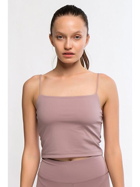 Chandraswear Rose Kadın İnce İp Askılı Crop - Lones - S000030156-20024