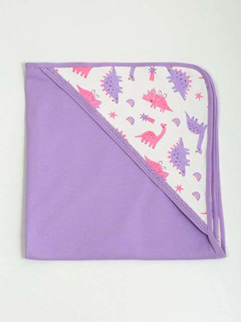 Luggi Baby Baskılı Pamuklu Kız Bebek Battaniye - S000202732-17878