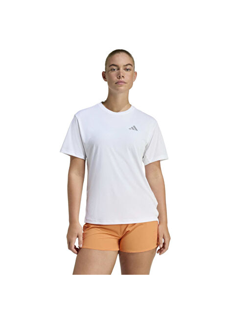 Adidas Running Essentials Kadın Beyaz Yuvarlak Yaka Tişört - S000508158-20063