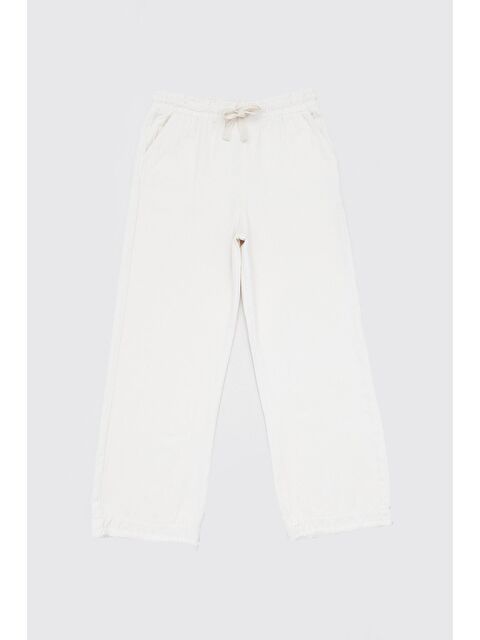 Fullamoda Beli Lastikli Bağlamalı Paçası Püsküllü Kız Çocuk Pantolon - S000384997-25636