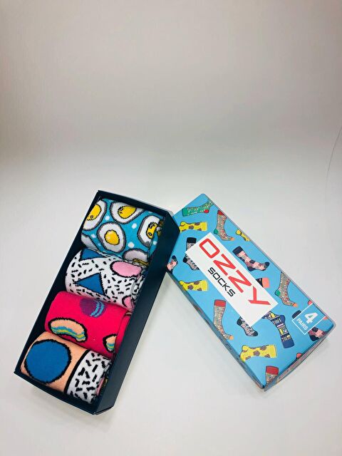 Ozzy Socks 4 lü Geometrik Desenler Kadın Hediye paketi - S000128700-37580
