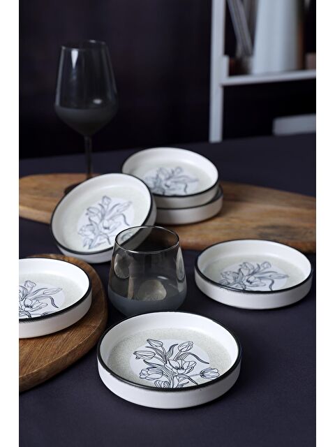 Keramika Shade Flowers Stackable Çerezlik / Sosluk 14 Cm 6 Adet - S000207271-23173