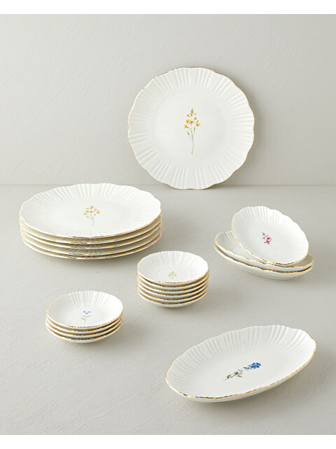 English Home Soft Garden Porselen Kahvaltı Takımı 20 Parça 6 Kişilik Gold - S000527394-20076