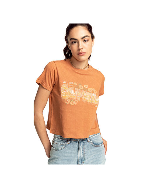 Billabong Cali Greetings Kadın Kırmızı Tişört - S000517645-19351