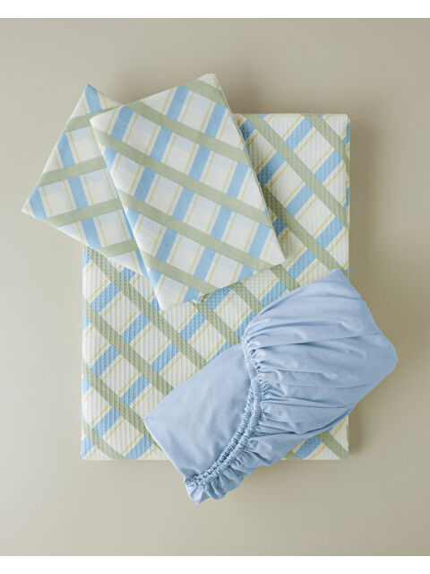 English Home Soft Breeze Çift Kişilik Pike Takımı 200x220 cm Yeşil
