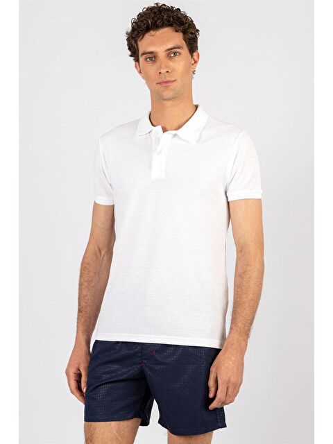 TUDORS Erkek Standart Fit Hızlı Kuruyan Desenli Mayo Deniz Şortu