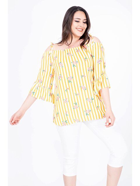 Mylinemoda İp Askılı Volanlı Bluz - S000239678-20072