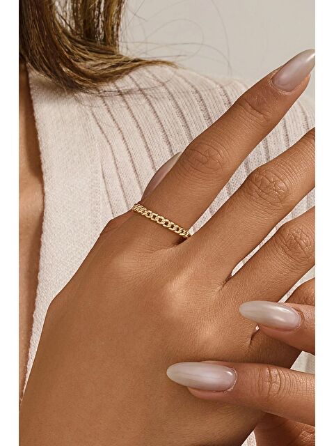 New Obsessions 18 K Chain Altın Rengi Ayarlamalı Kadın Yüzük - S000458211-20076