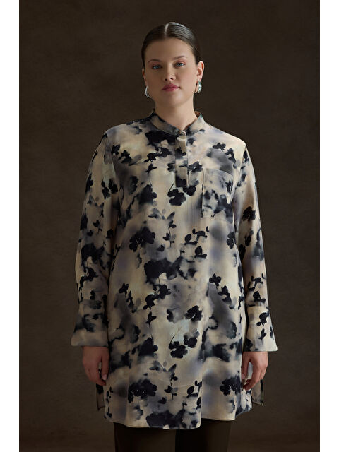 AKER Desenli Viscon Tunik - S000474887-19928