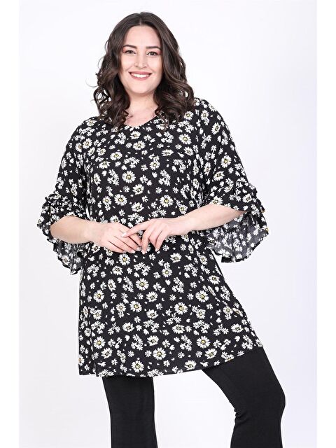 Mylinemoda Kolları Fırfırlı 3/4 Kol Bluz - S000239692-19351