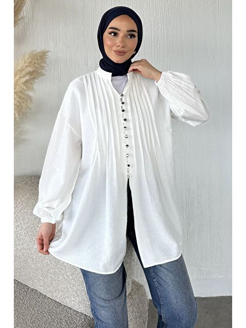 Julude Düğmeli Tesettür Tunik