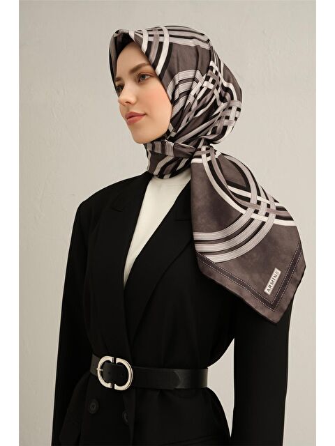 ARMİNE Soyut Desenli Saf İpek Sura Eşarp 9333 85 - S000500476-19413