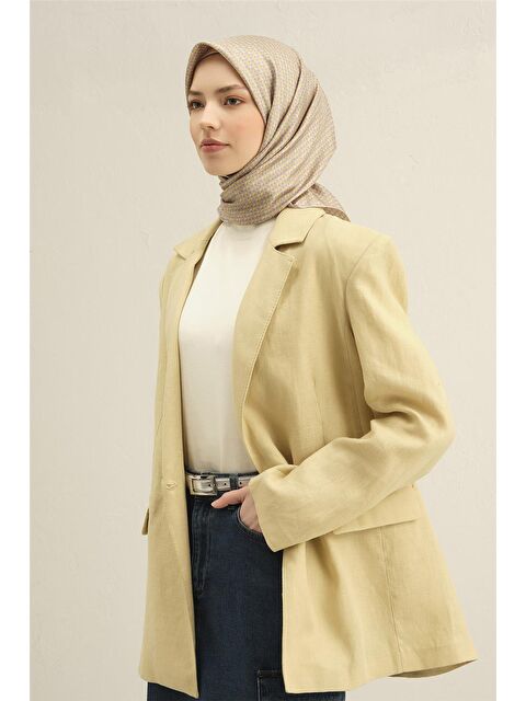 ARMİNE Geometrik Desenli Saf İpek Sura Eşarp 9307 32 - S000500517-19928