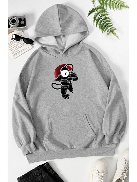 uyguntarz Unisex Astronot Baskılı Sweatshirt - S000269020-20600