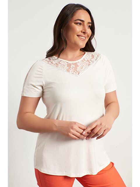 Mylinemoda Dantel Ve Pul Detaylı Bluz - S000239713-20063