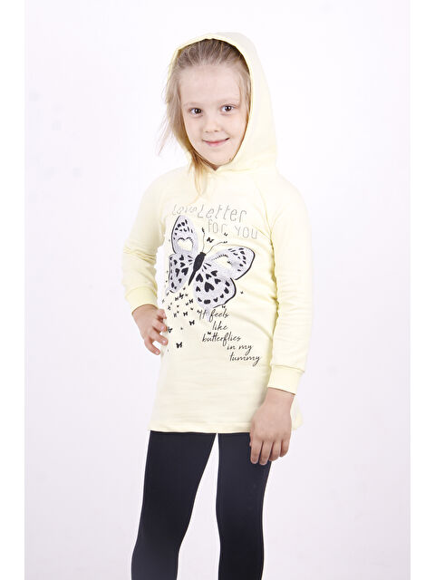 Toontoykids Kız Çocuk Love You Kelebek Baskılı Elbise - S000420114-18547