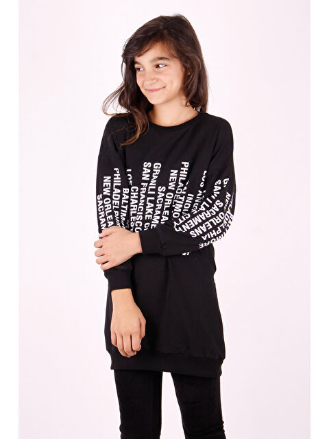 Toontoykids Kız Çocuk Yazı Baskılı Elbise - S000420121-19351