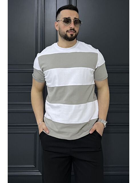 Mishar İtalia Bisiklet Yaka Parçalı Erkek Tişört - S000372974-37227