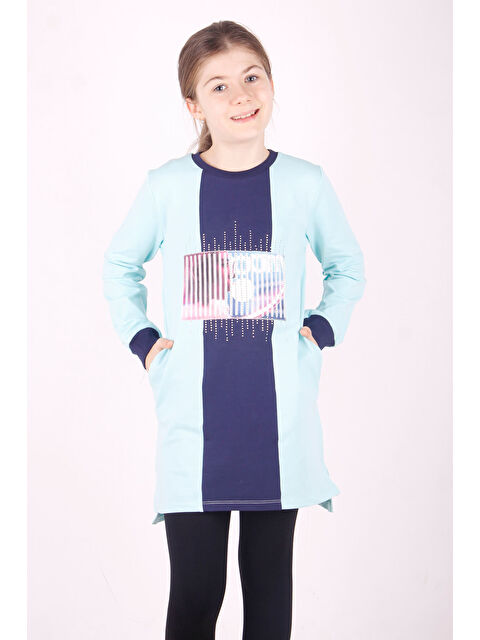 Toontoykids Kız Çocuk Kapüşonlu Garnili Elbise - S000420126-20054