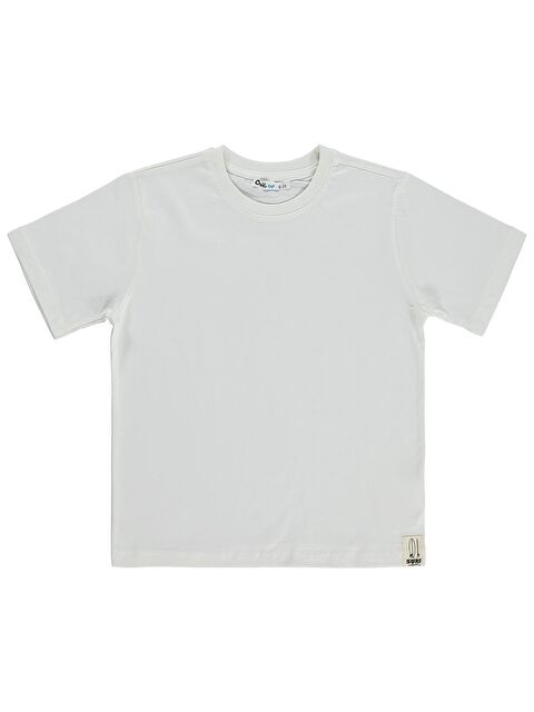 Civil Boys Basic Surf Etiketli 6-9 Yaş Tişört - Kırık Beyaz